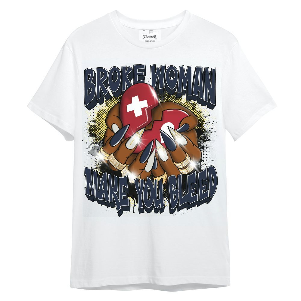 Shirt To Match Dunk Low COJP What The 2024 - Broke Woman Heart Retro Unisex Shirt