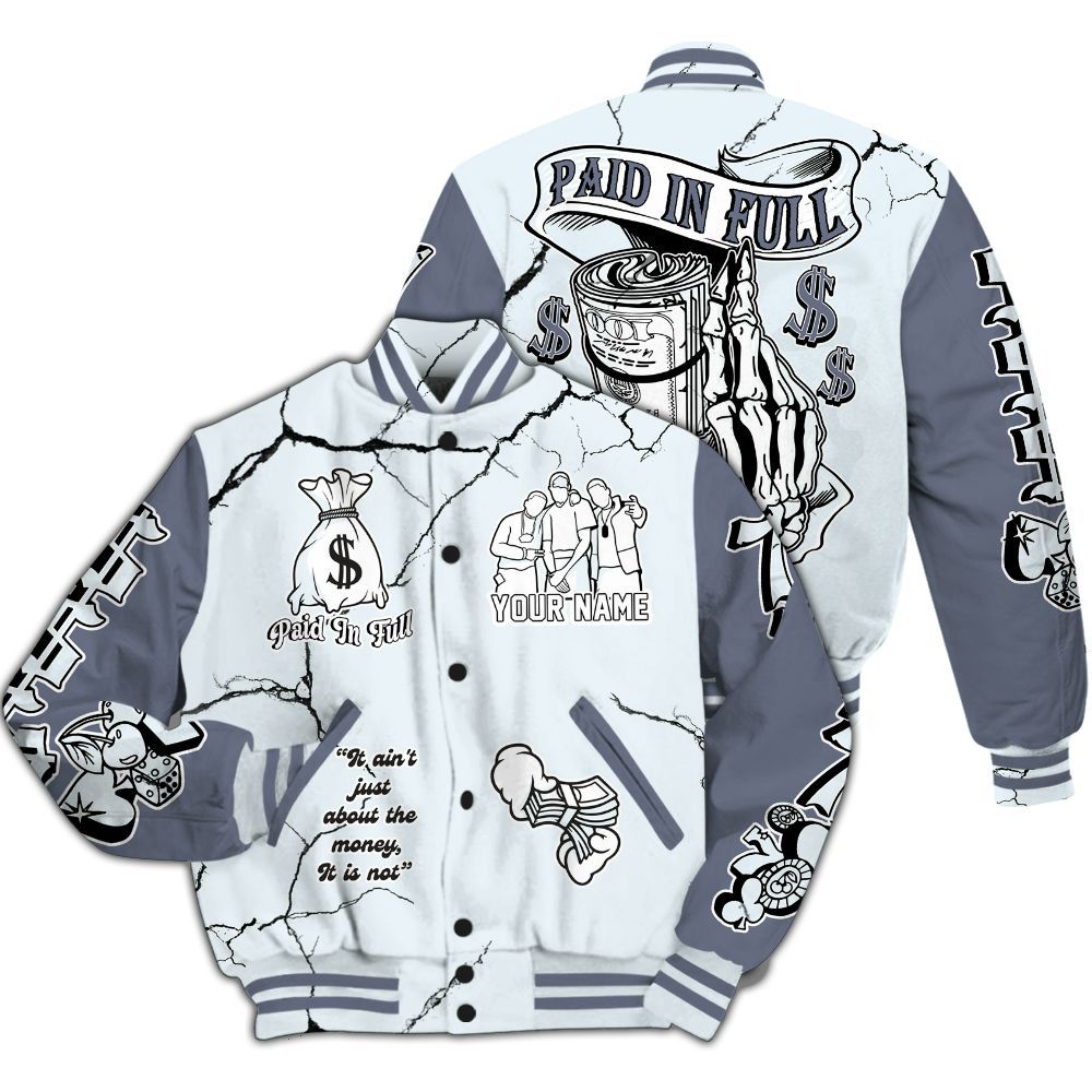 Varsity Jacket To Match Air Foamposite Jin Kazama - Paid In Full Baseball Varsity Jacket Custom Name All Over Print