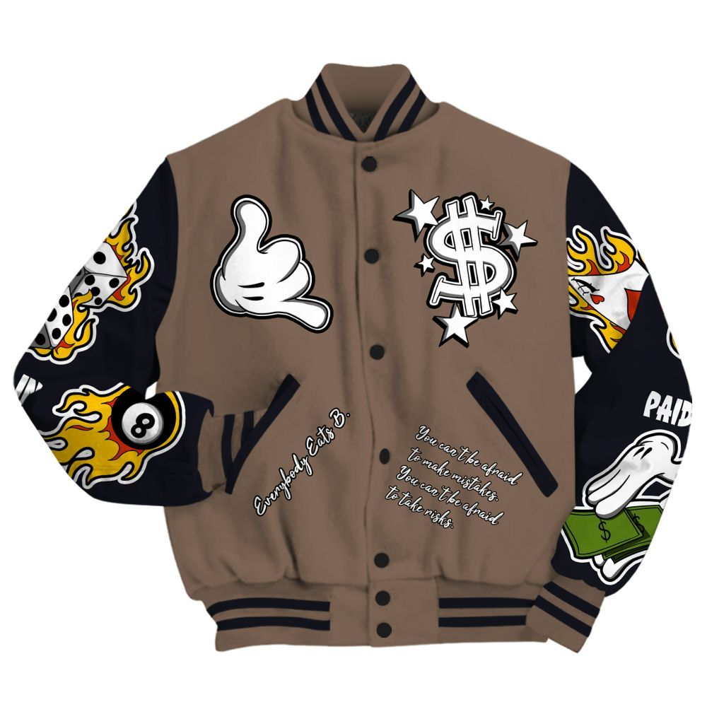Varsity Jacket To Match Olive Concord 9s - Everybody Paid In Full Graphic All Over Print