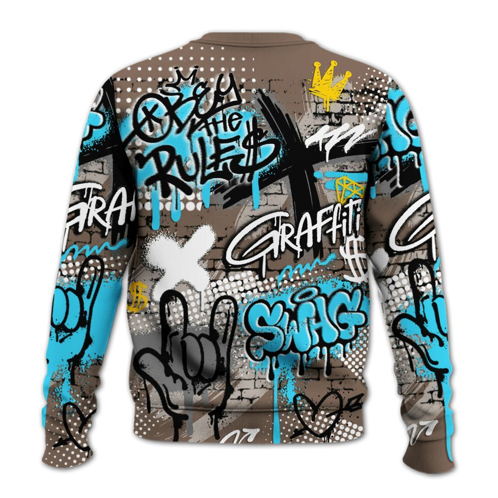 Sweatshirt To Match Olive Concord 9s - True It Real Graffiti Streetwear All Over Print