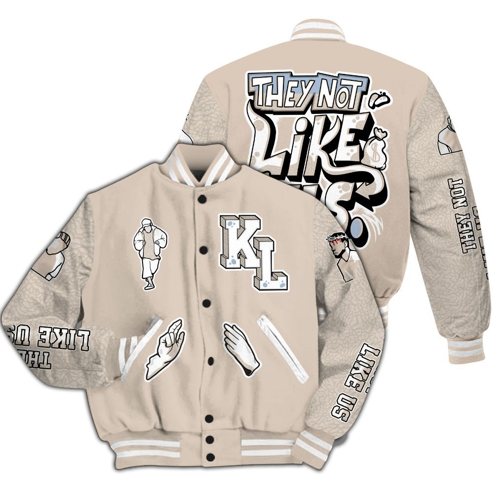 Varsity Jacket To Match Desert Sand 3s - Dislike Us Graphic All Over Print