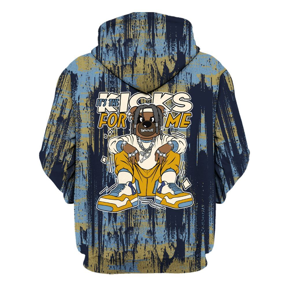 Hoodie To Match High OG First In Flight 1s - Sneakers Bear Glitch Art All Over Print