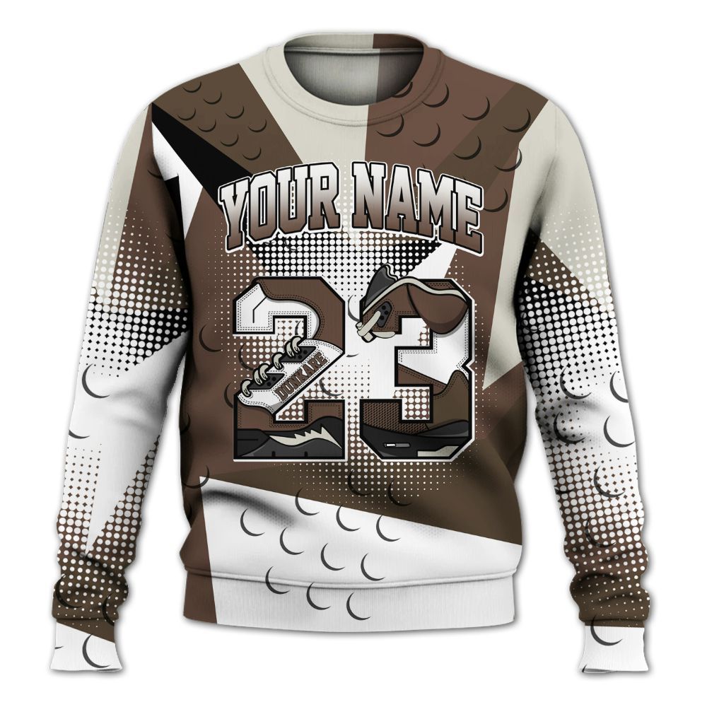 Sweatshirt To Match Palomino 1s - Poly Custom Name Number 23 5s All Over Print