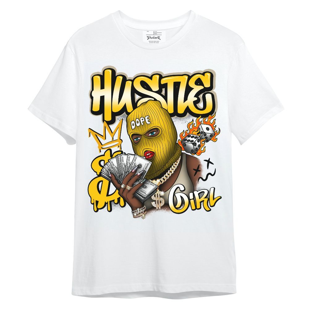 Shirt To Match Vivid Sulfur 4s - Money Hustles Girl Streetwear Unisex Shirt