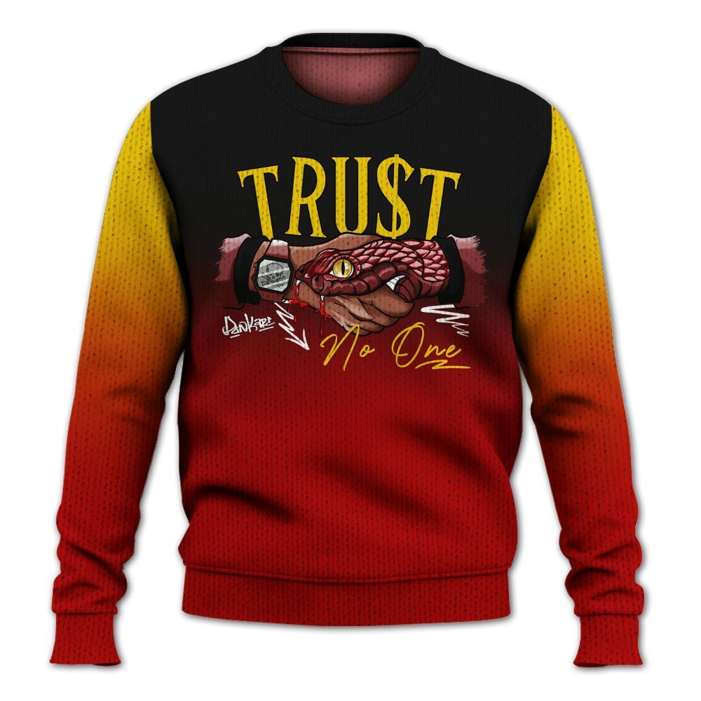 Sweater To Match Low Lucky Cat 1s - Snake Trust No One Drip Graphic