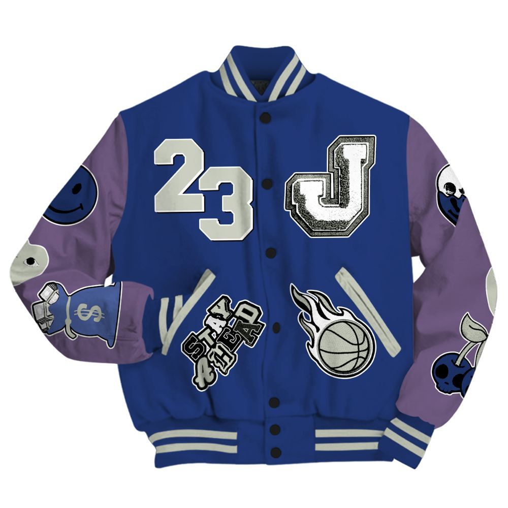 Varsity Jacket To Match Low OG Voodoo Alternate 1s - Hustles Money Number 23 All Over Print