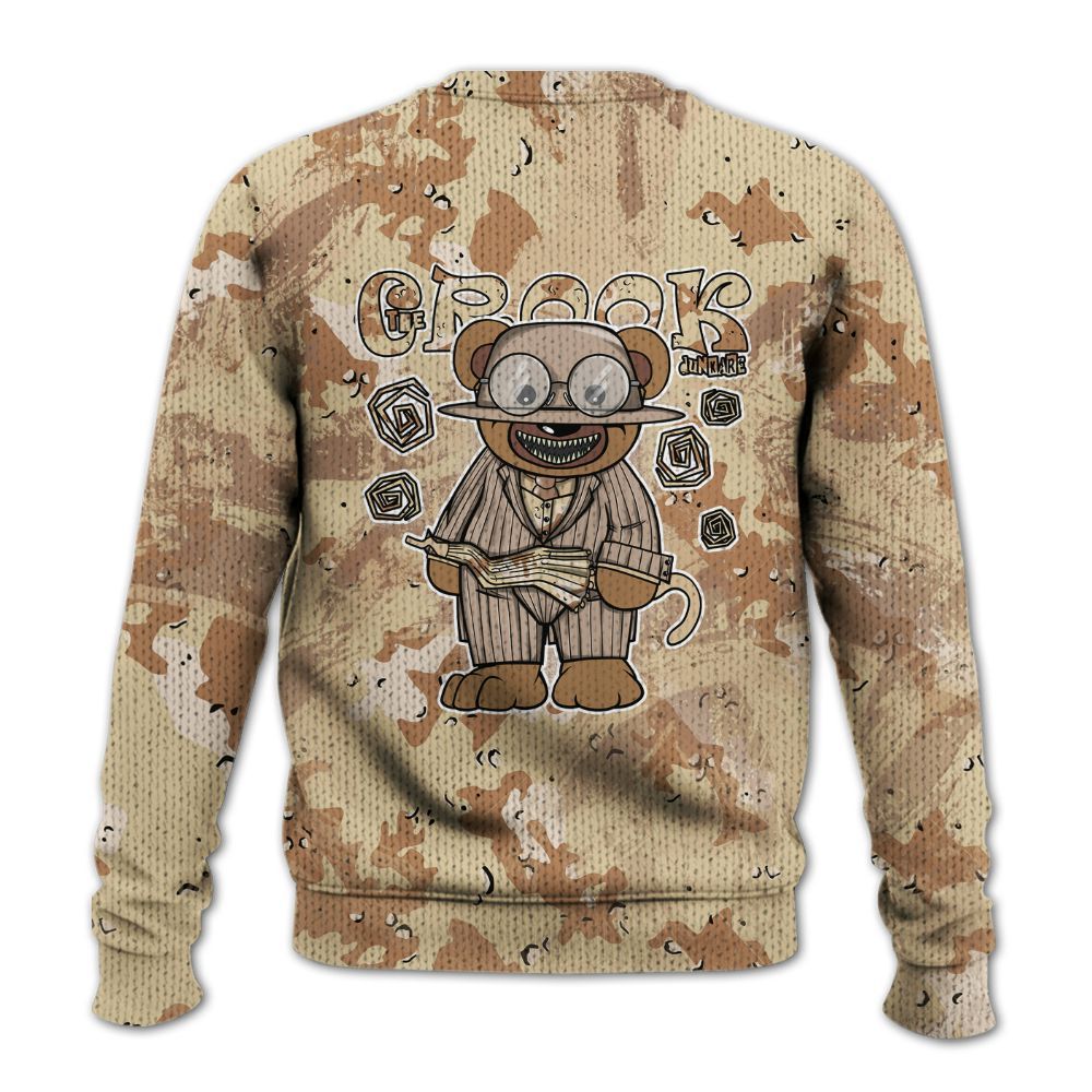 Knitted Sweater To Match Desert Camo 3s - Swindler Bear Circle Slpash