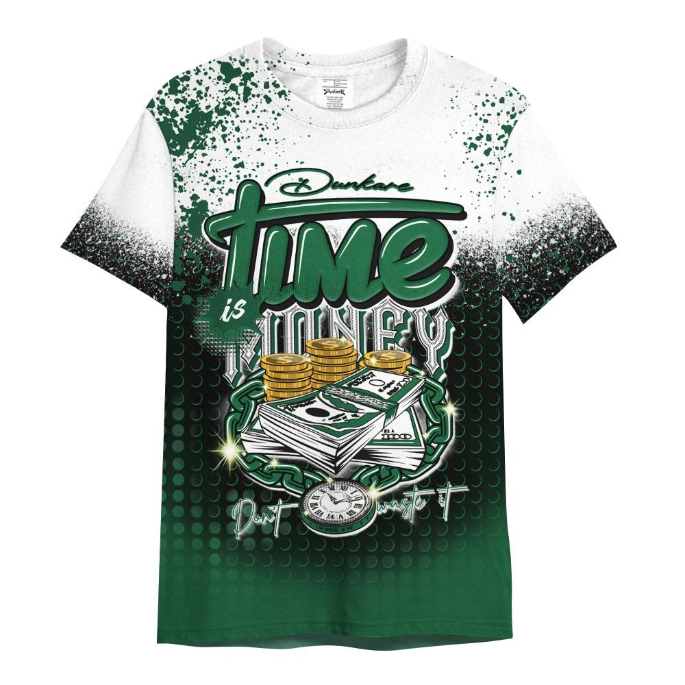 Shirt To Match High Gorge Green 1s - Halftone Time Is Money All Over Print