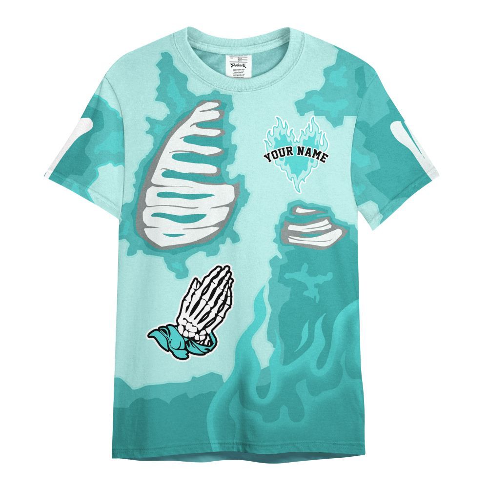 Shirt To Match Low OG Washed Teal 1s - Dislike Us Graphic Burning Custom Name All Over Print