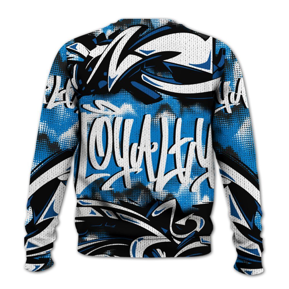 Sweater To Match High OG FragmentxULA White Black 1s - Loyalty Out Value Graffiti Graphic