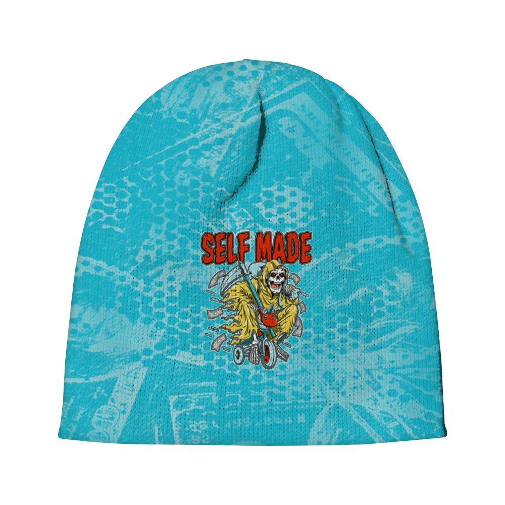 Beanie Hat To Match Dunk Low KD 17 N7 - Self Make Skeleton Banknotes Art Graphic