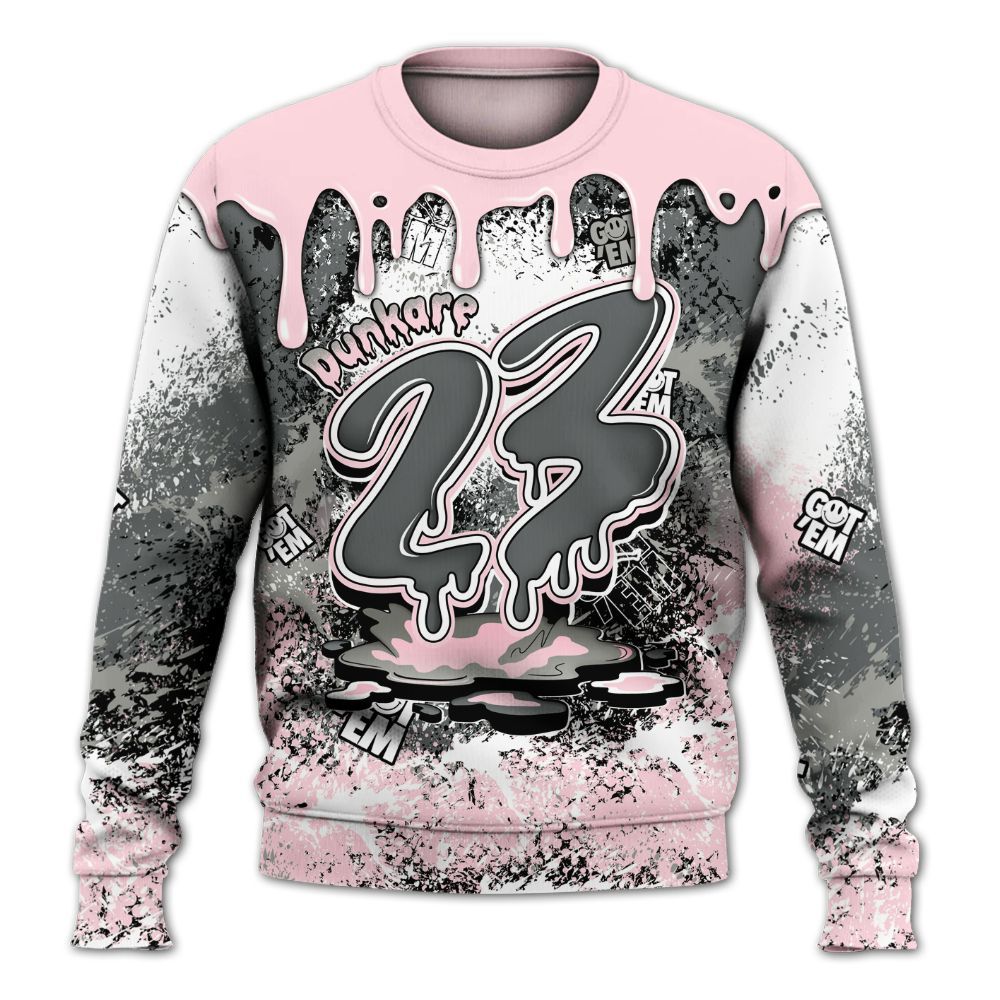 Sweatshirt To Match Air Max 95 Pink Foam 2025 - Dripping 23 Drip All Over Print