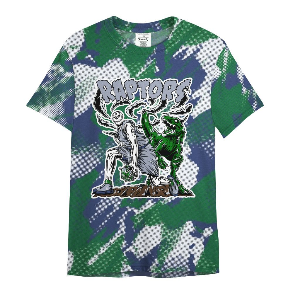 Shirt To Match Midnight Navy 13s - Raptors Skeleton Abstract Halftone All Over Print