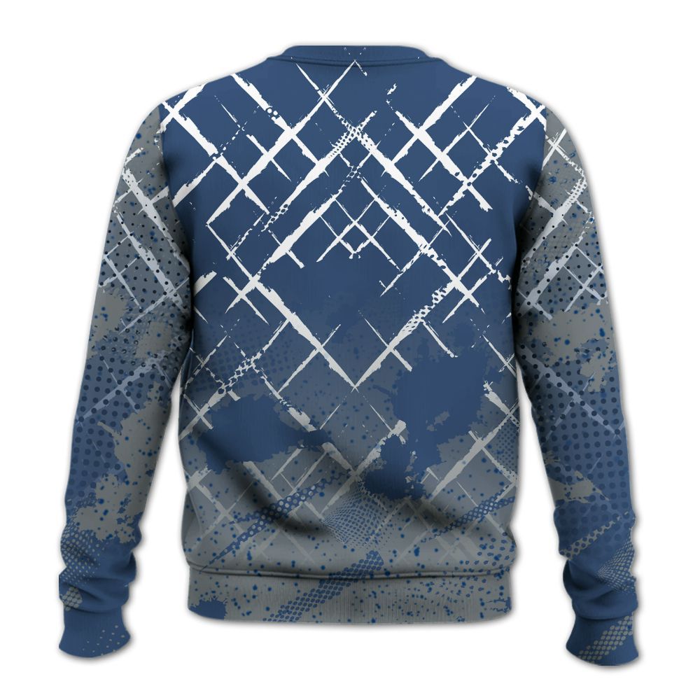Sweatshirt To Match Midnight Navy 4s - Halftone Stand Business Dripping All Over Print