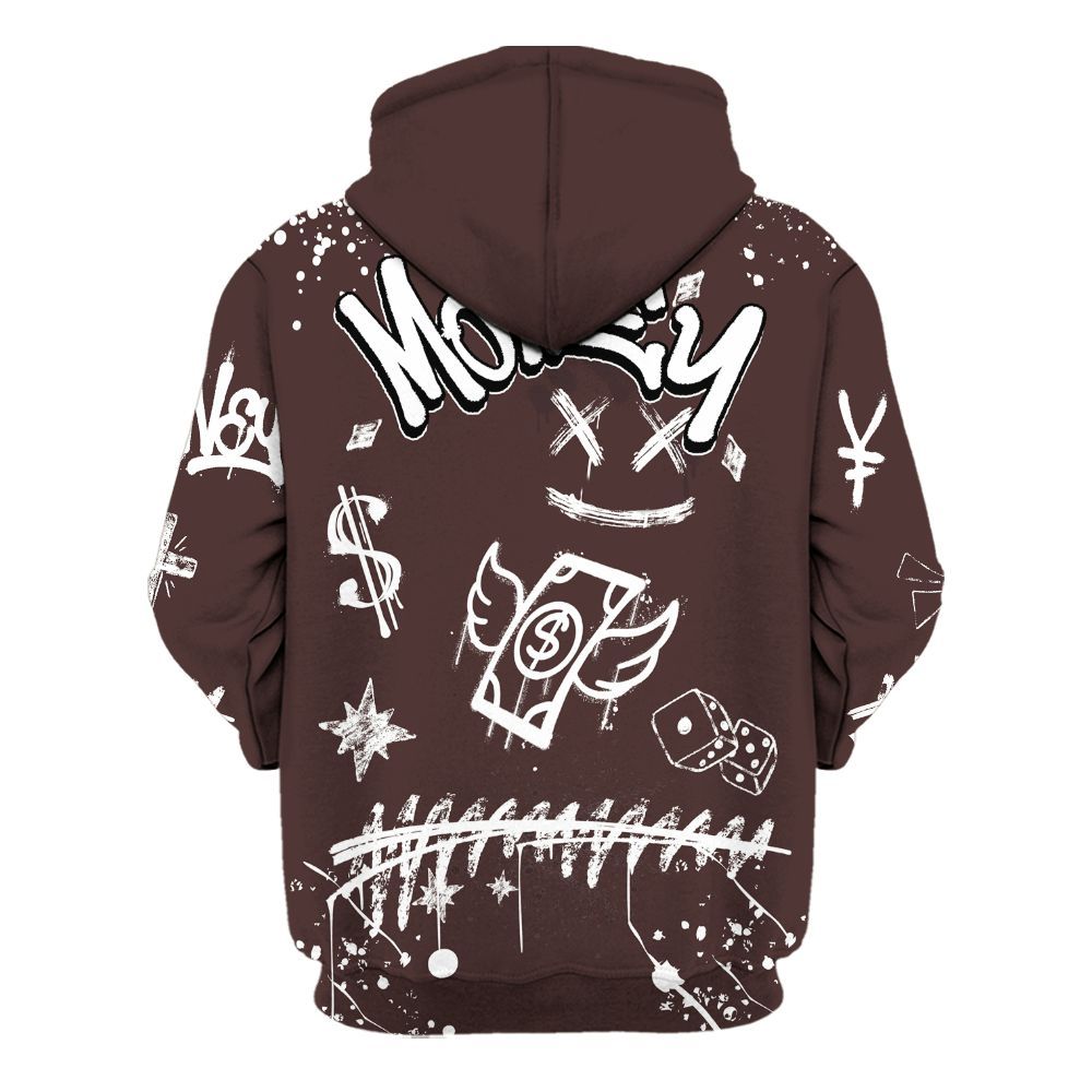 Hoodie To Match Burgundy Crush 3s - Everybody Paid In Full Crayon All Over Print