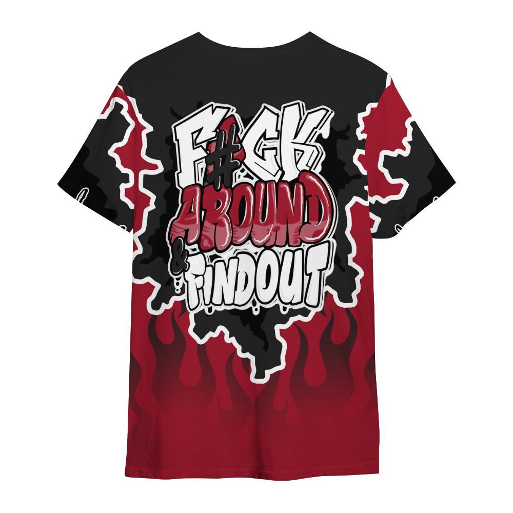 Shirt To Match High OG Black Toe Reimagined 1s - F Around Find Out Graphic Trapped All Over Print