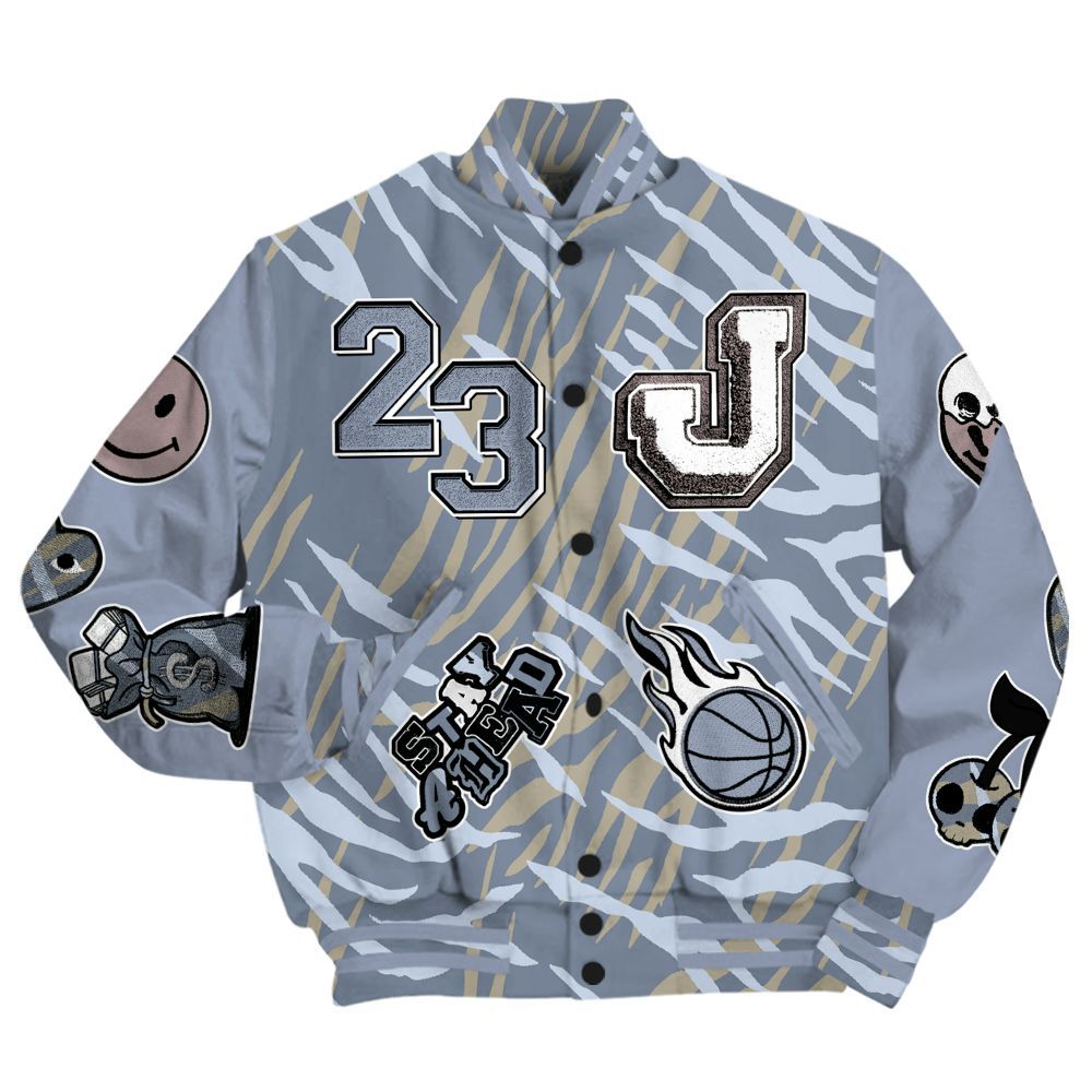 Varsity Jacket To Match Ja 2 Induction - Hustles Money Number 23 All Over Print