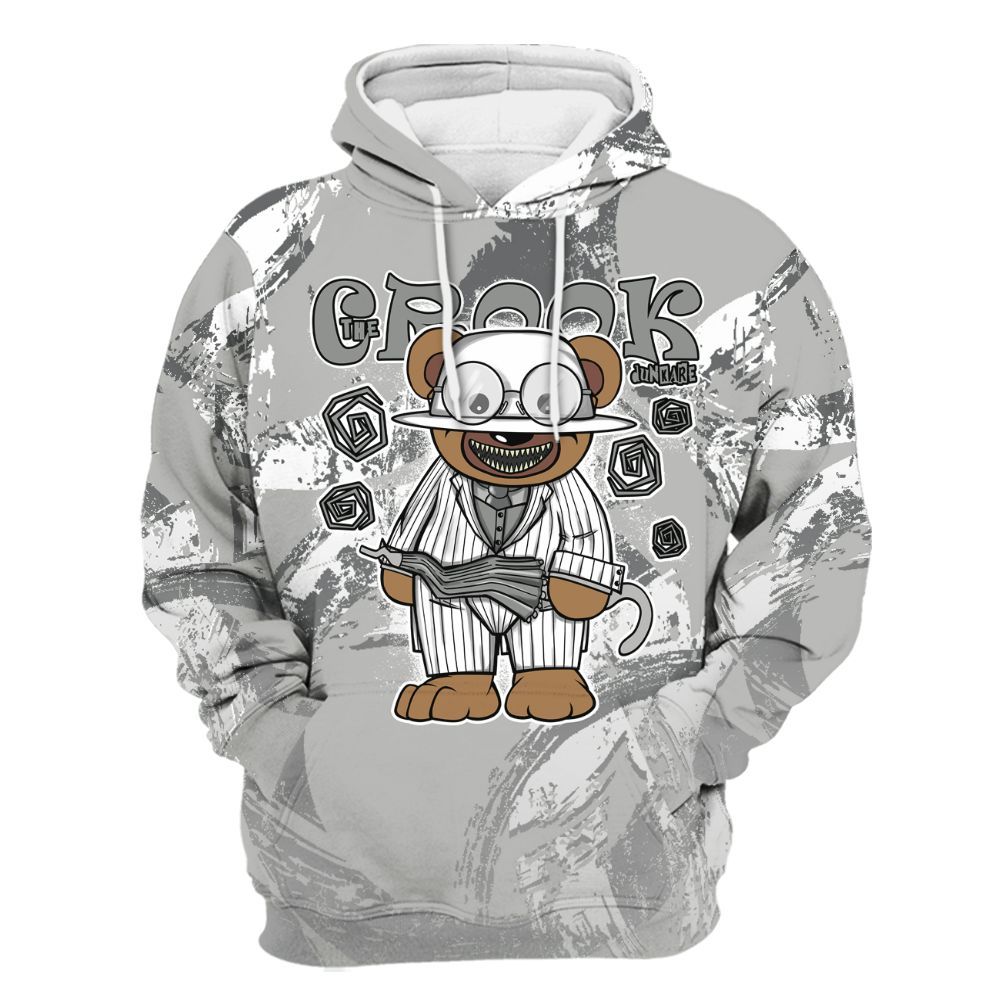 Hoodie To Match Retro Wet Cement 4s - Swindler Bear Circle Slpash All Over Print