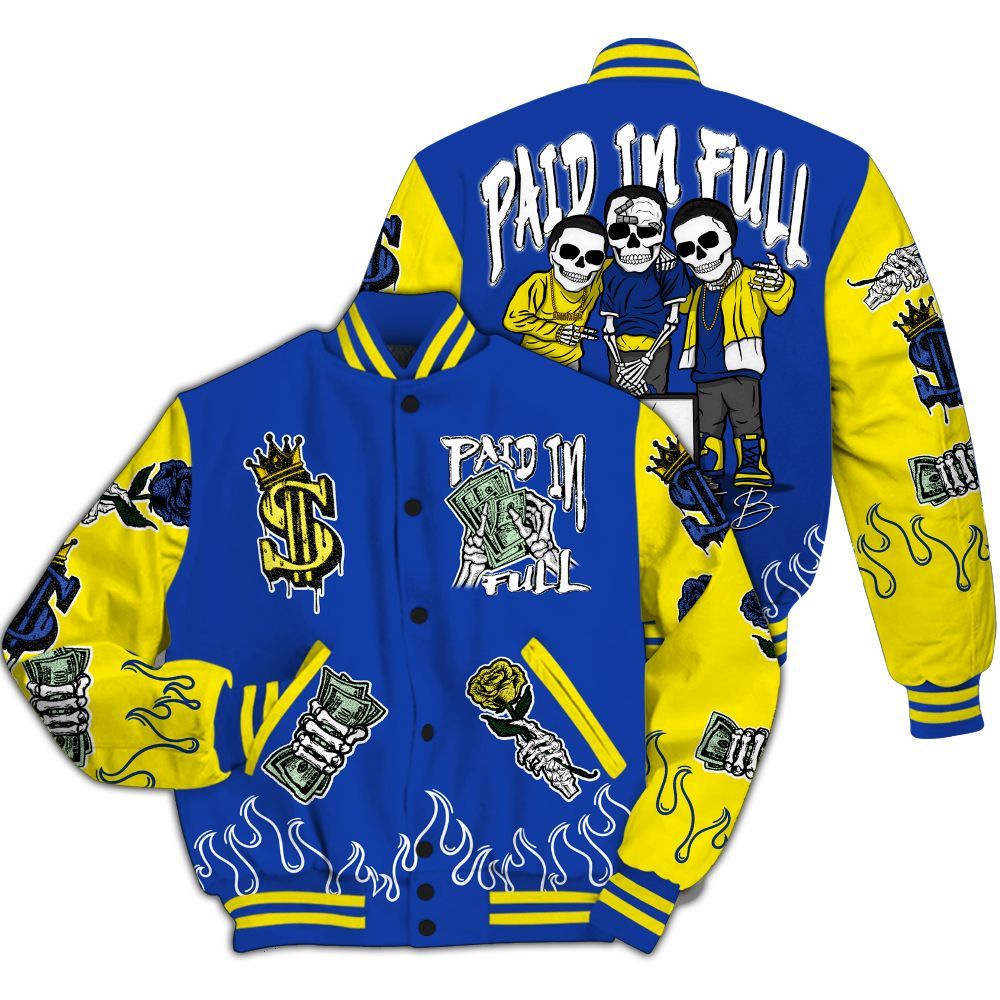 Varsity Jacket To Match Laney 14s - Fire Everybody Paid In All Over Print