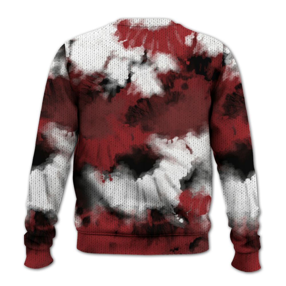 Knitted Sweater To Match Alternate Flu Game 12s - Tie Dye FK Around Find Out