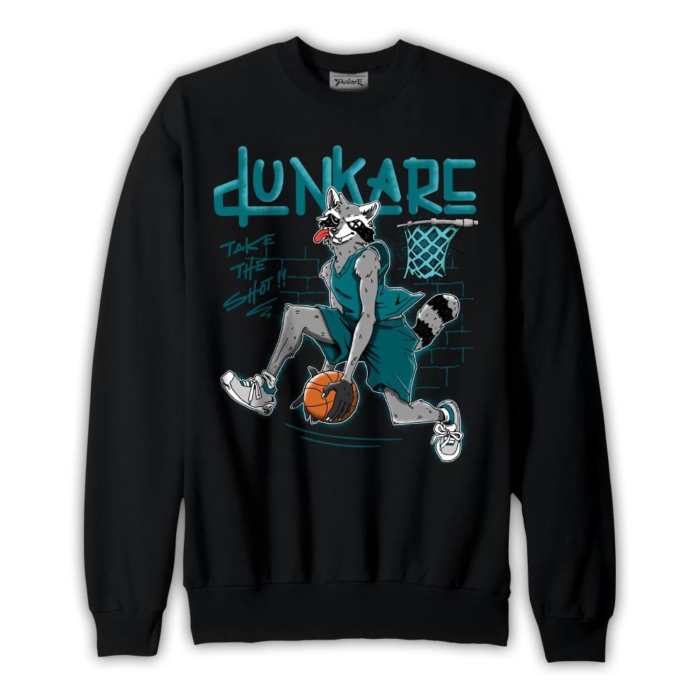 Sweatshirt To match Oxidized Green 4s Sweatshirt - Basketball Raccoon Graphic
