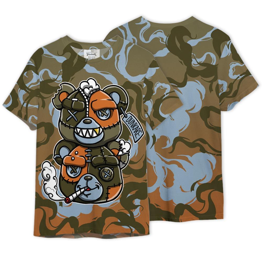 Shirt To Match Olive 5s - Double Hazards Hugz Smoke Graphics Shirt Unisex