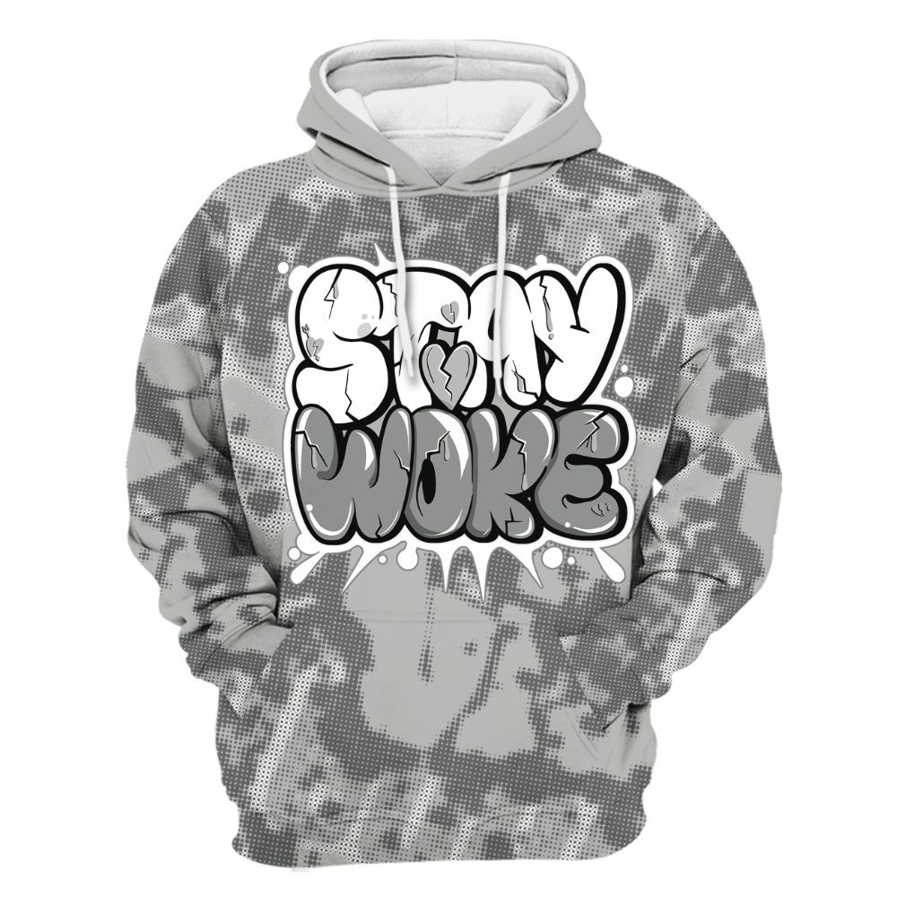 Hoodie To Match Paris Cement Grey 4s - Stay And Woken Street All Over Print