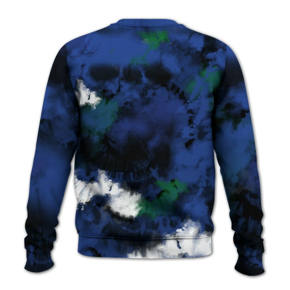 Sweatshirt To Match Retro Hyper Royal 13s - God Blessed Tie Dye All Over Print