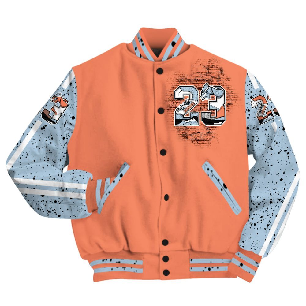 Varsity Jacket To Match DJ Khaled Crimson Bliss 5s - Custom Name Number 23 5s All Over Print
