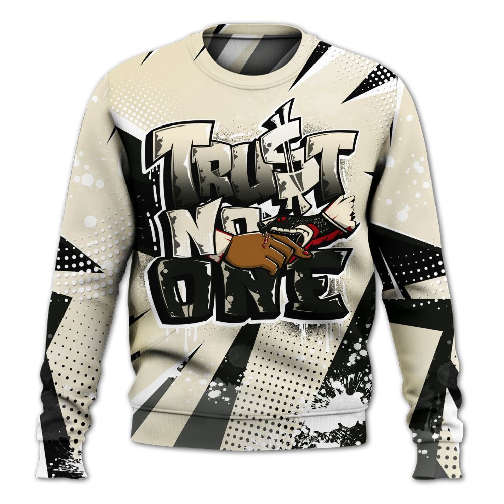 Sweatshirt To Match Retro Low OG Nitro 1s - Poly Trust No One Dripping All Over Print
