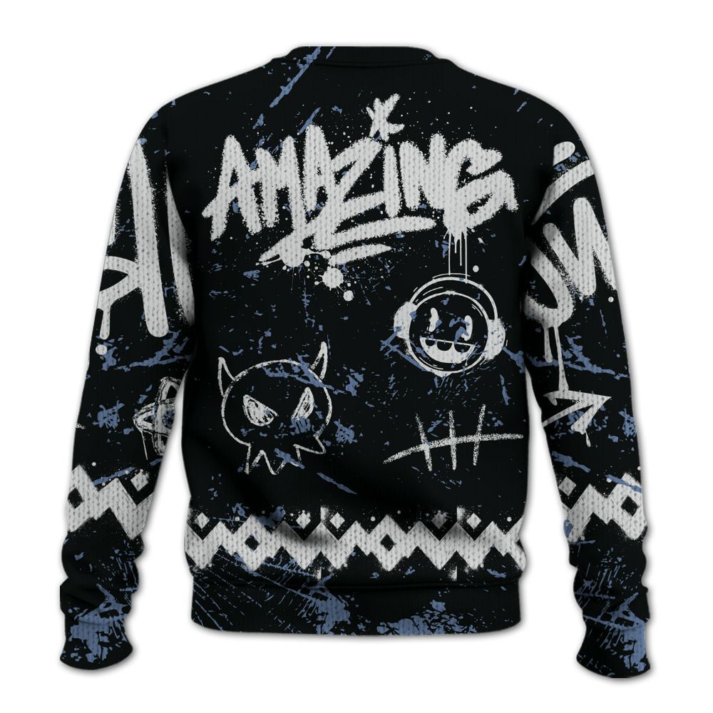 Knitted Sweater To Match Mid Space Jam 1s - Friday Sneaker Crayon