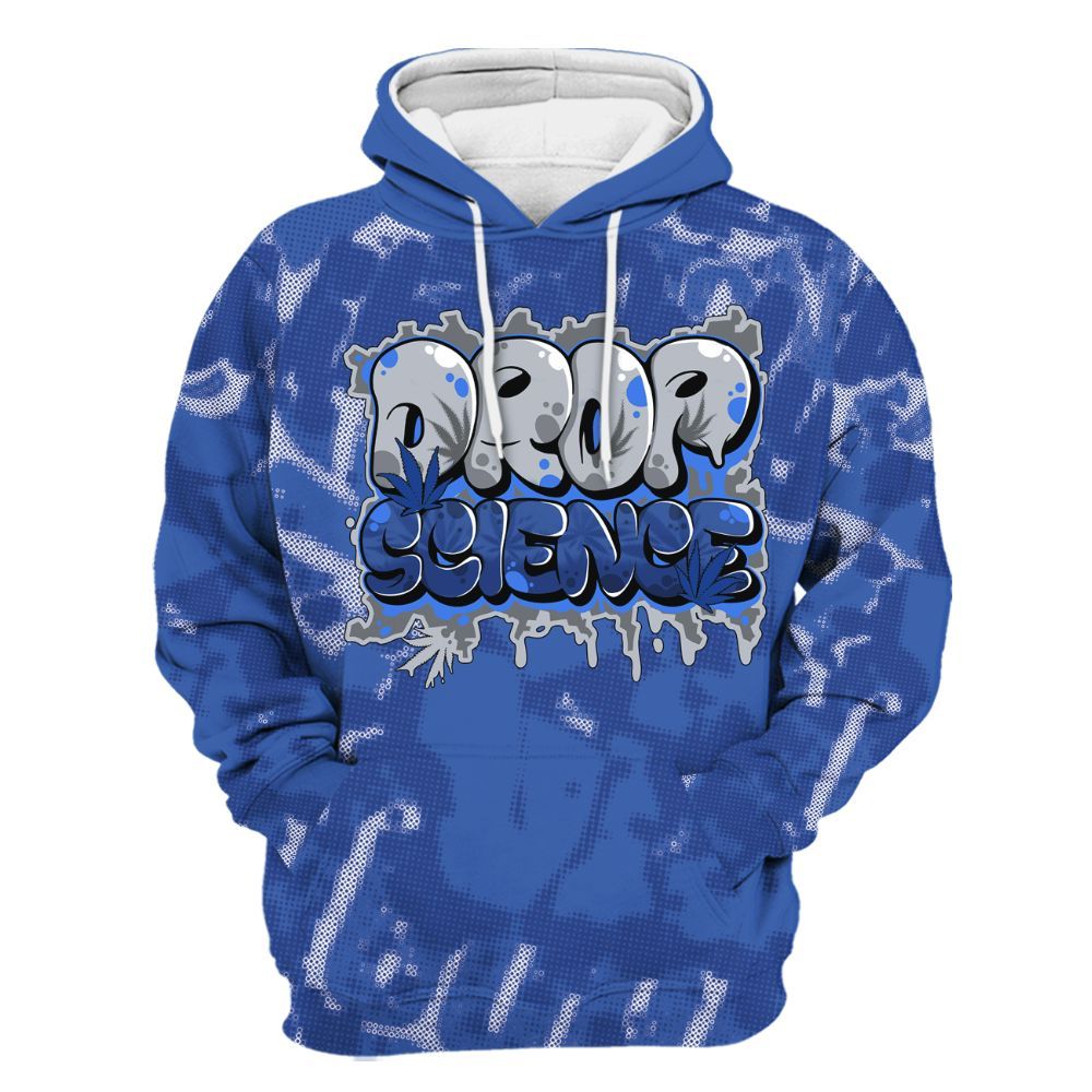 Hoodie To Match Air Foamposite One Royal - Drop Science Street All Over Print