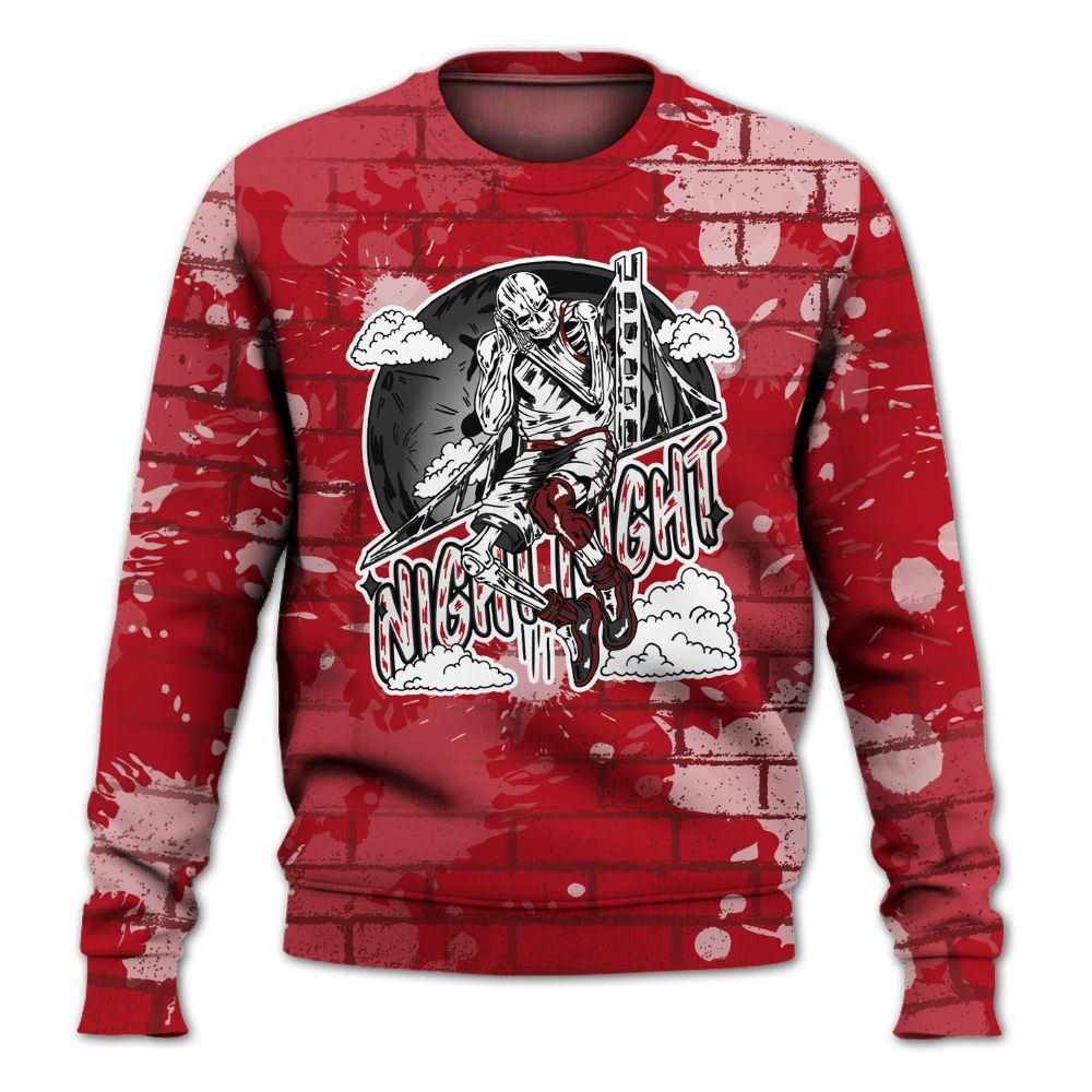 Sweatshirt To Match Bred Velvet 11s - Seeya Skeleton Brick All Over Print