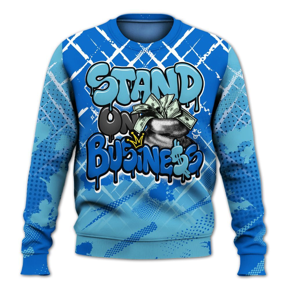 Sweatshirt To Match Dunk Low Argon - Halftone Stand Business Dripping All Over Print