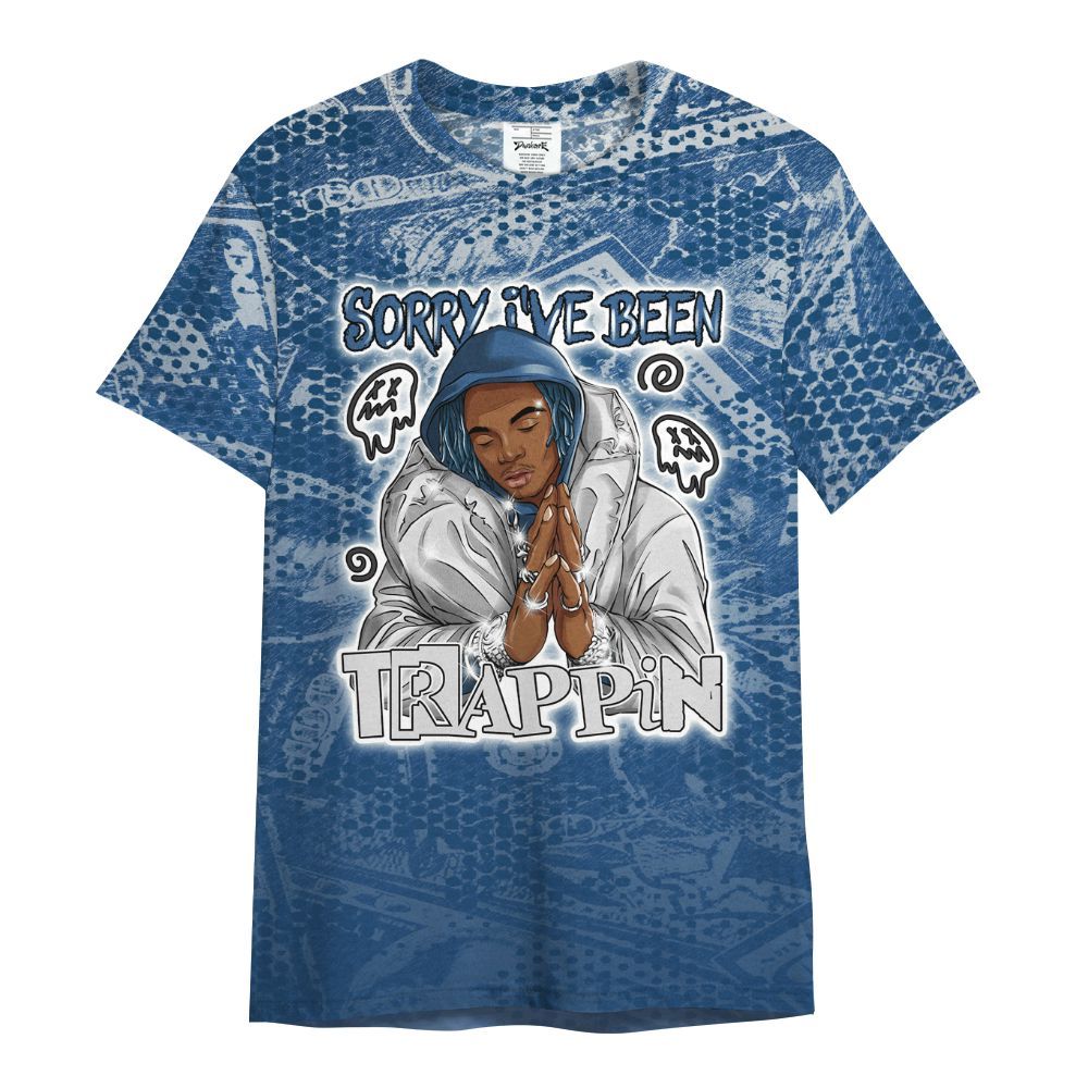 Shirt To Match High OG Midnight Navy 1s - Trappin' Banknote All Over Print