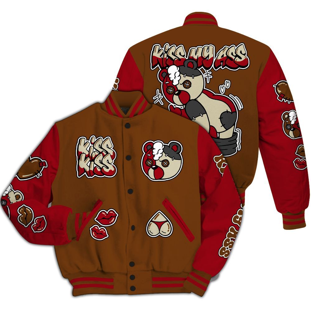 Varsity Jacket To Match Archaeo Brown 5s - Kiss My Hugz All Over Print