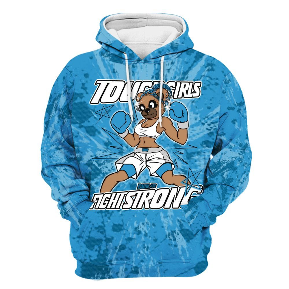 Hoodie To Match Powder Blue 9s - Gritty Girls Bear Luxury All Over Print