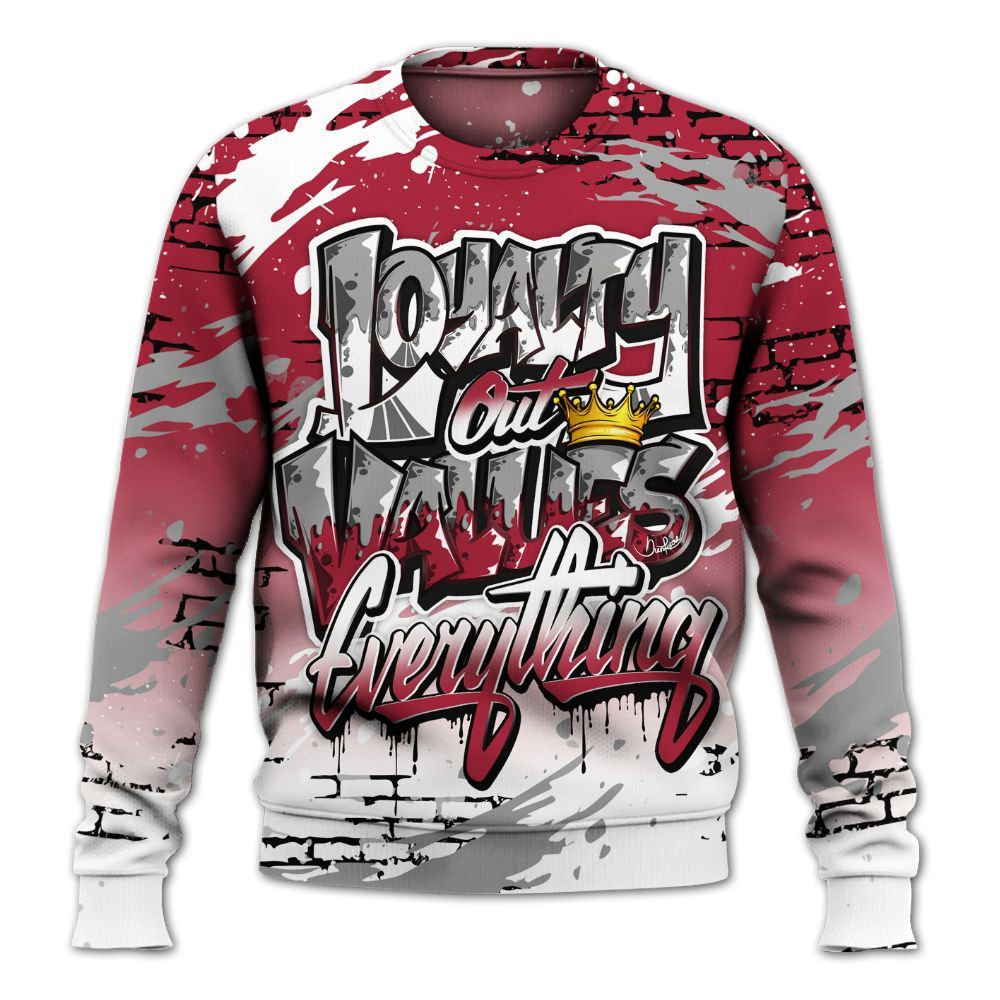 Sweatshirt To Match High OG Chicago Shadow 1s - Values Of Loyalty Drip All Over Print