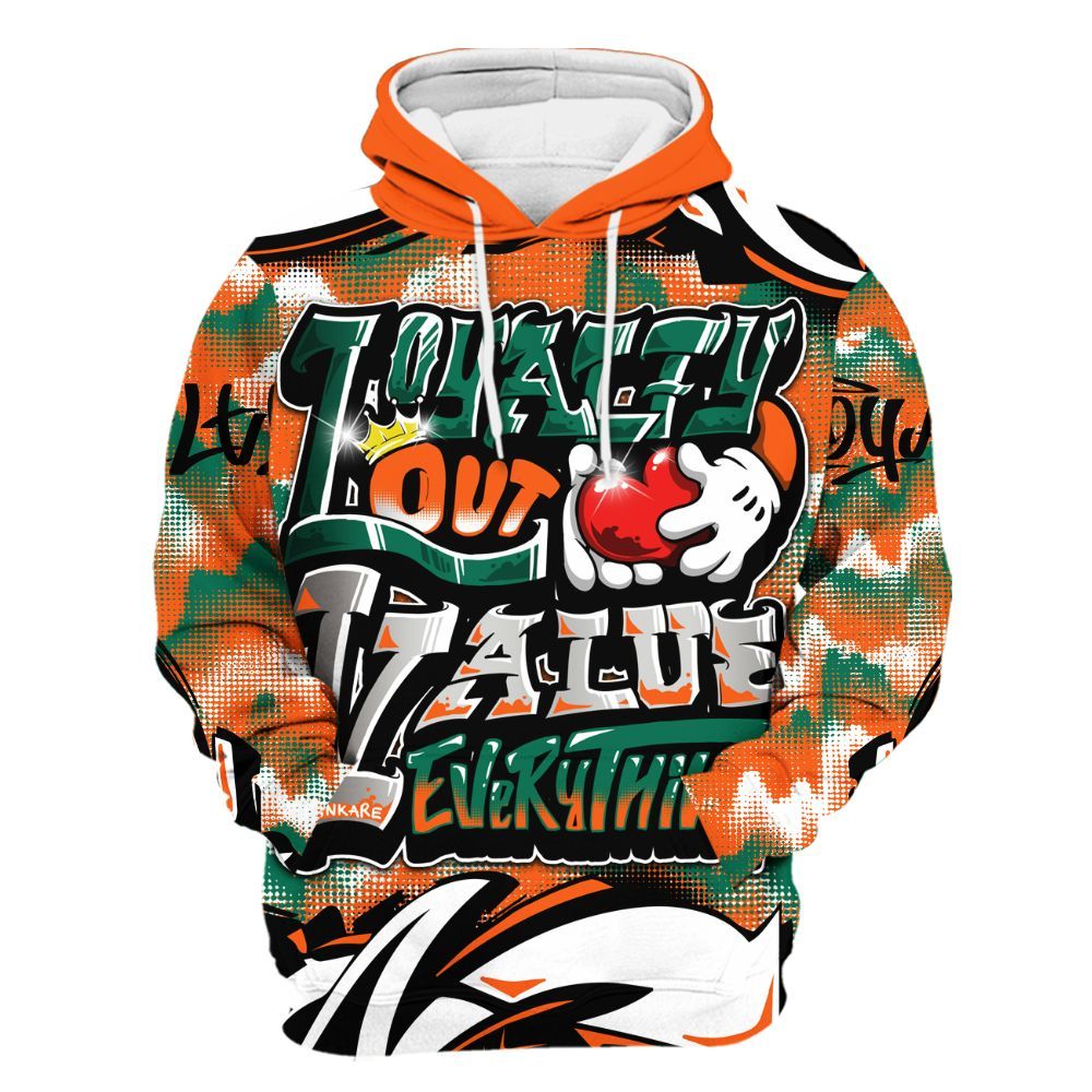 Hoodie To Match SoleFly Sail Gorge Green 3s - Loyalty Out Value Graffiti All Over Print
