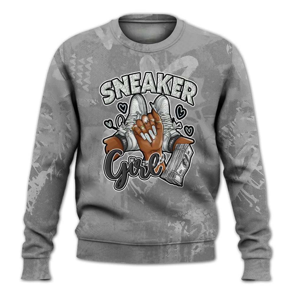 Sweatshirt To Match Black Wolf Grey 12s - Sneakerz Girlz Heart Grunge All Over Print