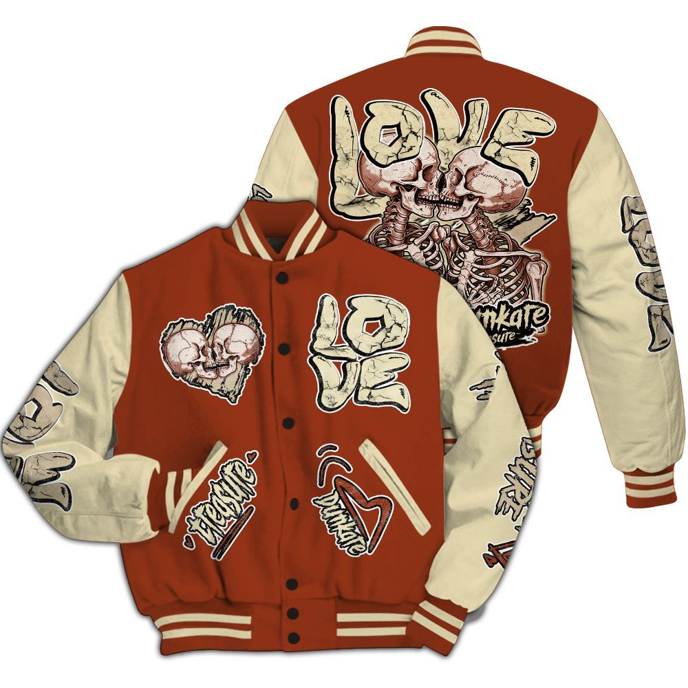 Varsity Jacket To Match Retro Eastside Golf 12s - Skull Love All Over Print