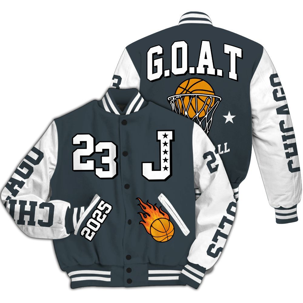 Varsity Jacket To Match Air Max Sunder Gore Tex Black - Chicago 23 Basketball All Over Print