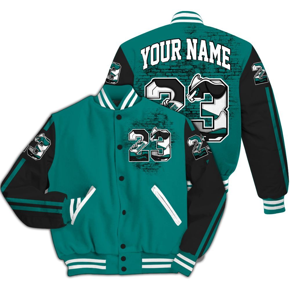 Varsity Jacket To Match Griffey Max 1 Freshwater - Custom Name Number 23 5s All Over Print