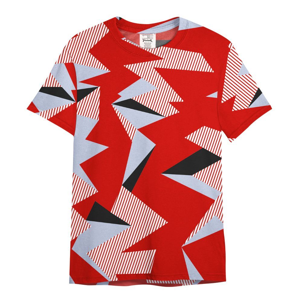 Shirt To Match Fire Red 6s - Geometric Camouflage Pattern All Over Print