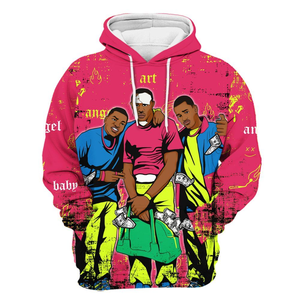 Hoodie To Match Ja 3 Kool Aid - Paid In Full Money All Over Print