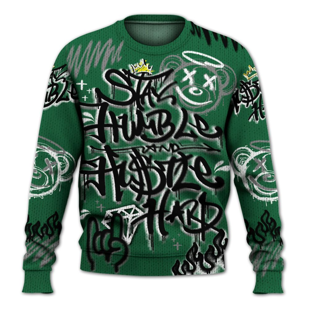 Knitted Sweater To Match High Gorge Green 1s - Humble Drip Streetwear Graffity