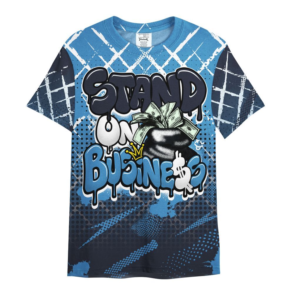 Shirt To Match Low OG Obsidian 1s - Halftone Stand Business Dripping All Over Print