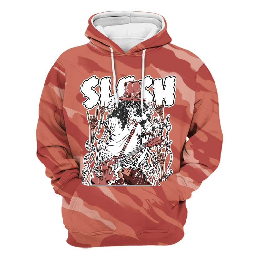 Hoodie To Match Dune Red 13s - Slash Skeleton Colored All Over Print