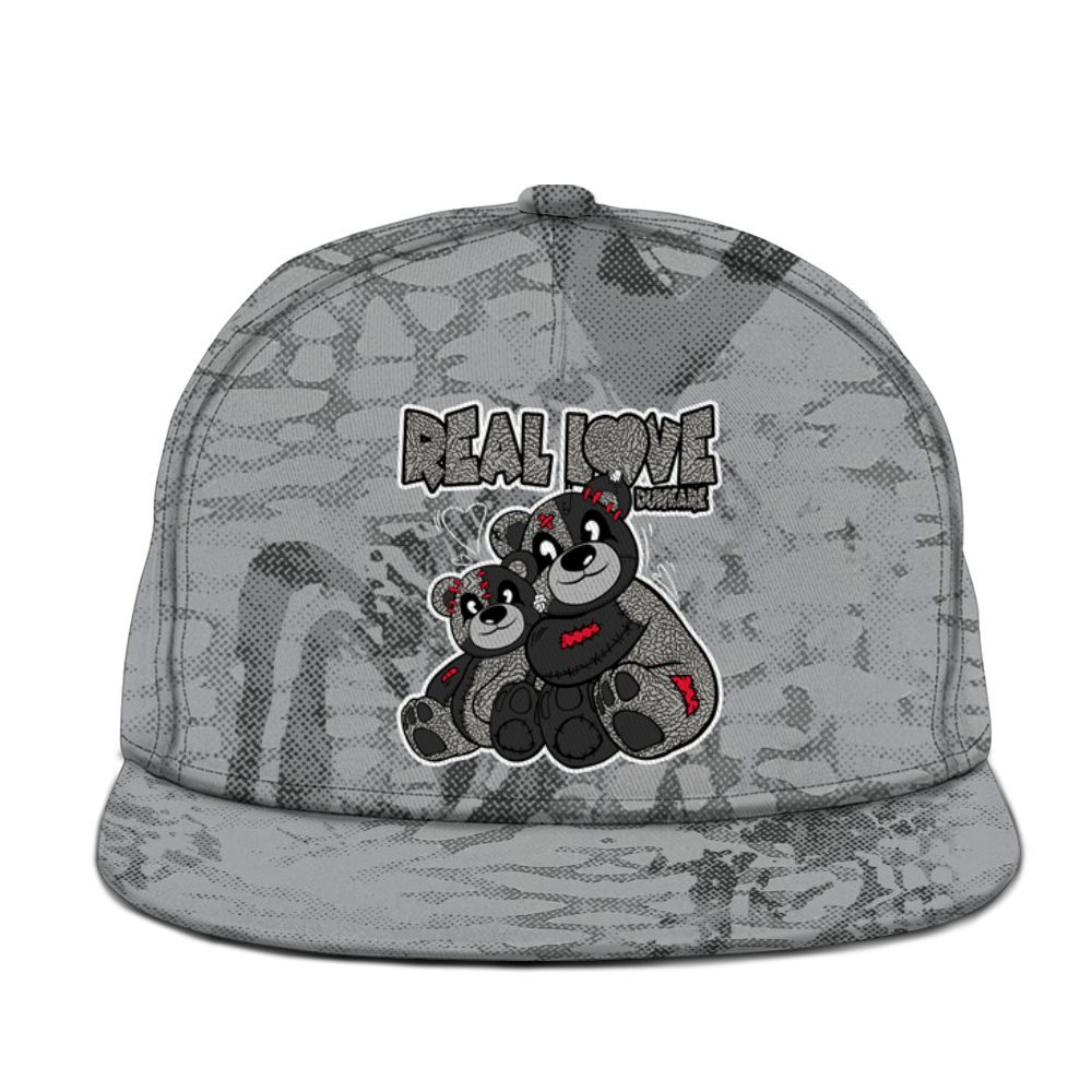 Snapback To Match Black Cement 3s - Sincere Fondness Bear Graphic