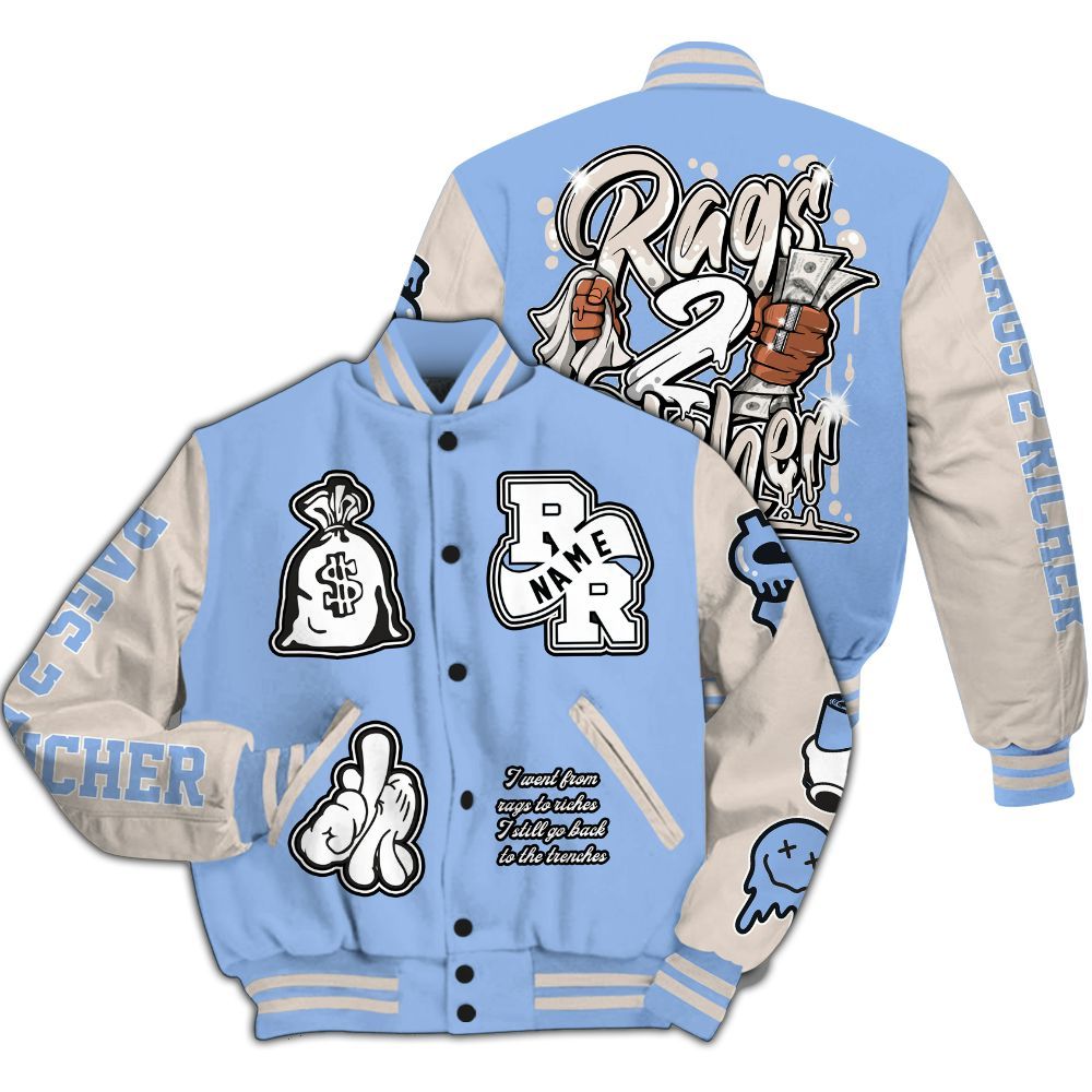 Varsity Jacket To Match Air Max 1 Royal Pulse - Rag 2 Rich Graphic Custom Name All Over Print